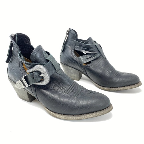 Ariat Shoes - ARIAT Dulce Black Snake Print Buckle Booties